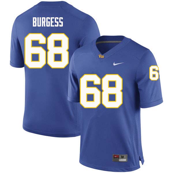 Men #68 Brian Burgess Pittsburgh Panthers College Football Jerseys Sale-Royal